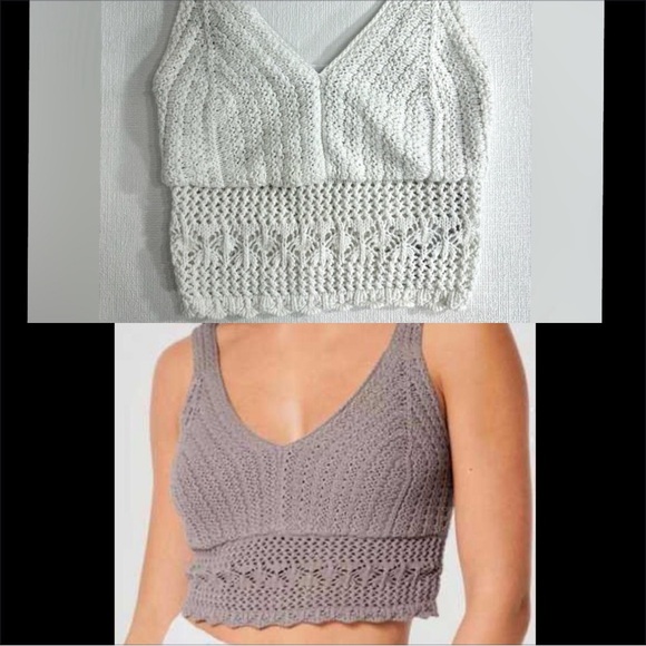 Hollister Crochet Knit crop Top white size XXS - Picture 1 of 10